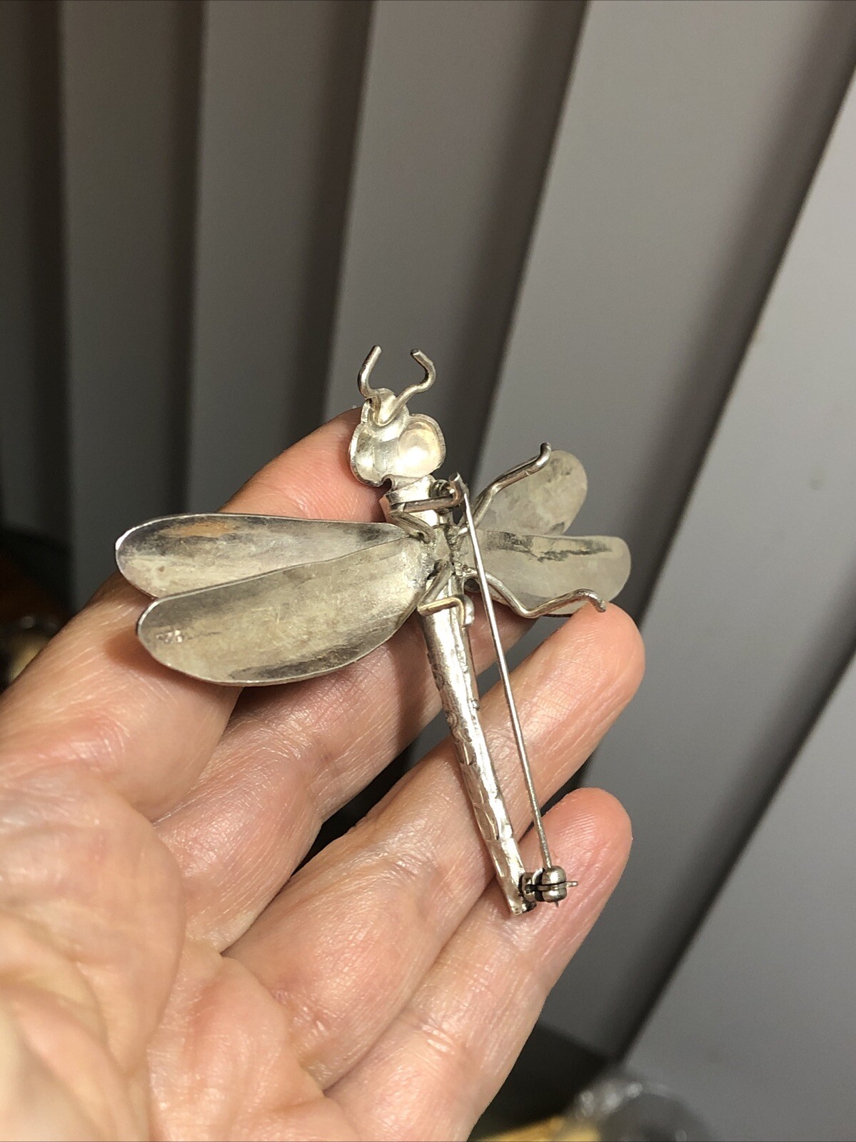 27. Vintage Solid 925 Sterling Silver DRAGONFLY D… - image 6