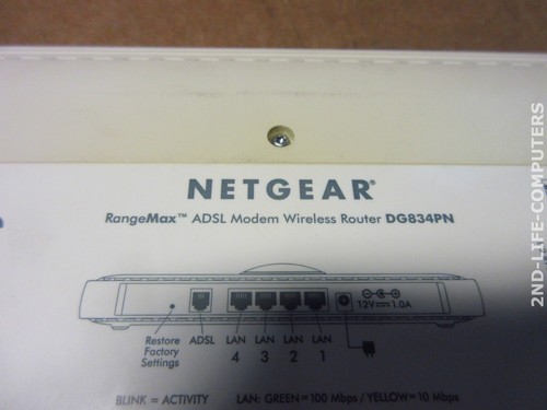 Netgear DG834PN RangeMax MIMO-G Wireless ADSL Modem Router 4-port 10/100 switch - Photo 3/3