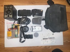 Lot of VINTAGE and OLD Cameras, Lens, Carrying Bag, Films READ