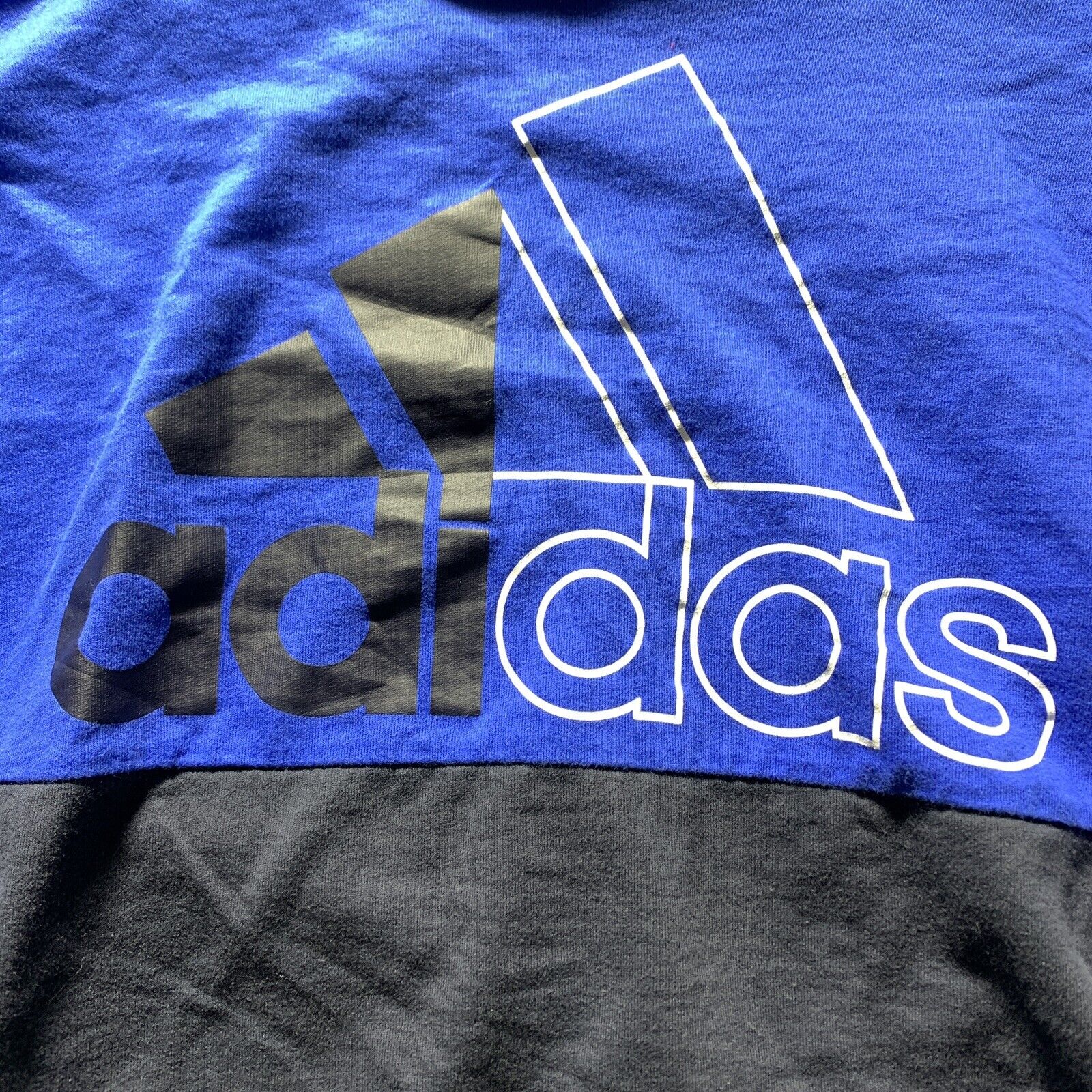 adidas t shirt womens SMALL crop logo blue navy b… - image 2