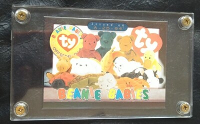 Ty Beanie Babies Trading Card - Issued 6-25-94 - Screw Down Case