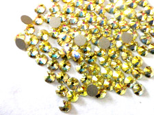 120 Pcs Genuine Swarovski Crystal Flatbacks 2058, Jonquil AB, ss16