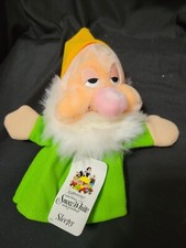 Vintage Snow White  the Seven Dwarfs 50th Anniversary "Sleepy" Hand Puppet 8"