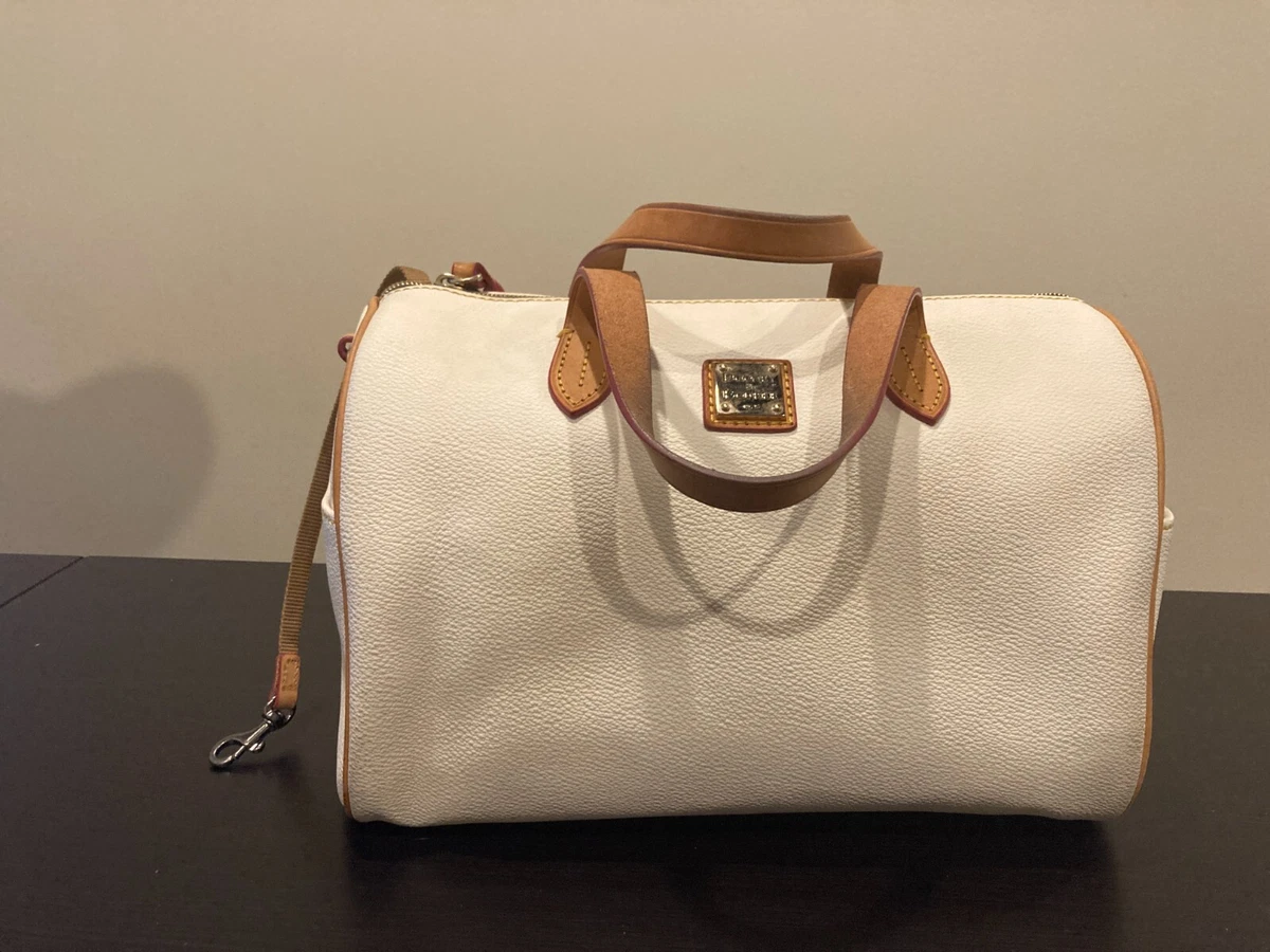 Dooney Bourke Trudy Satchel Cream Leather Crossbody Shoulder Bag Small