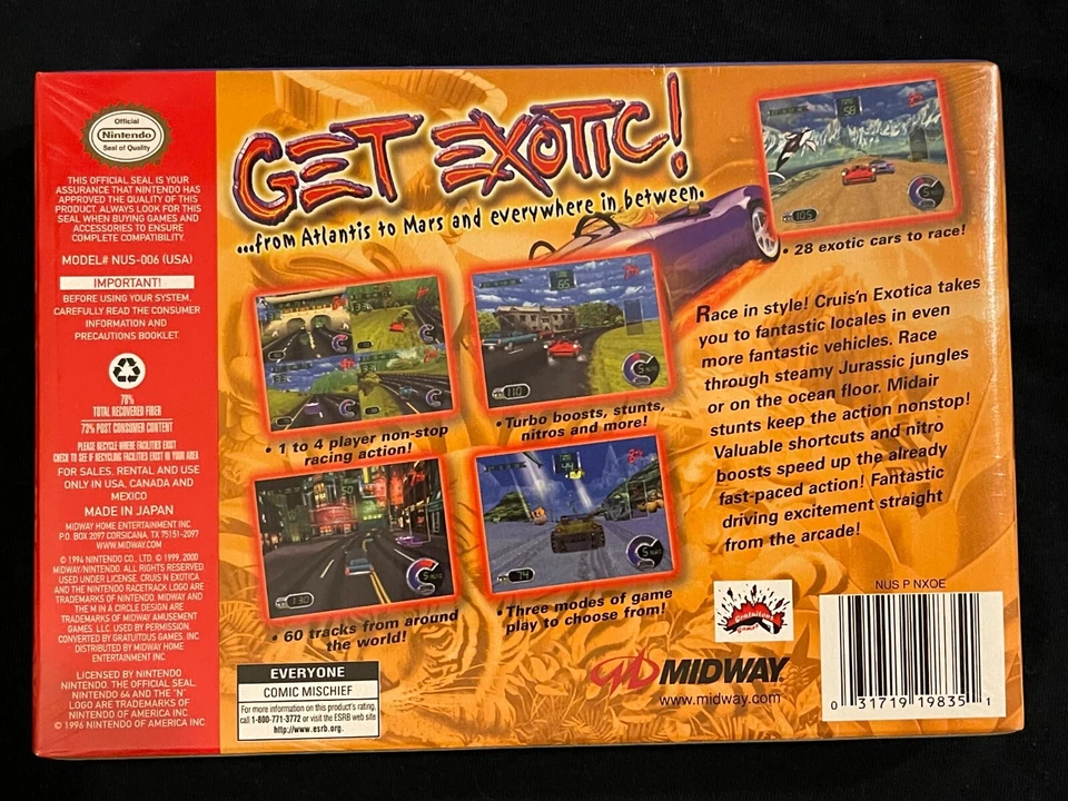 Cruis'n Exotica (Nintendo 64, 2000) NEW / SEALED / AUTHENTIC N64 - Image 2 of 4
