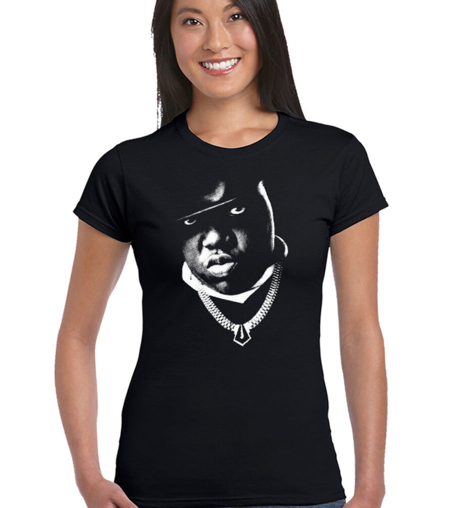 T-shirt Homme Noir Broderie T-Shirt Homme Hip Hop Actual Fact - Motif " Biggie Chaîne Or" Brodé Noir - 100% Coton - Neuf Étiqueté Tee Shirt Homme Nike - Foto 4