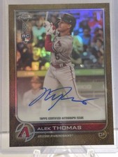 2022 Topps Chrome Ben Baller #BBA-AK Alek Thomas AUTO Autographs Gold /50
