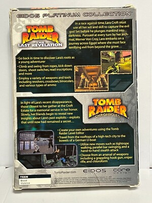 RAIDER EX 新品未開封2個セット Tomb Raider 2 for 1 Value Pack PC Video Game The Last Revelation