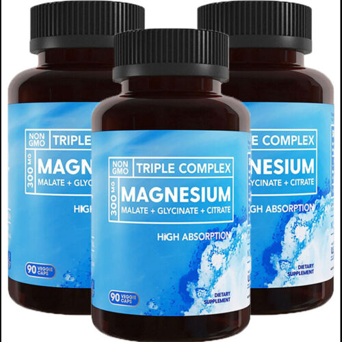 Bio Triple Magnesium Complex, 300mg of Magnesium Glycinate 180 capsules USA - Picture 1 of 11