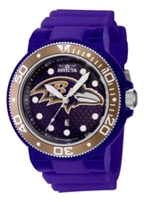 with box and papers Invicta NFL Baltimore Ravens Mens 52mm Pro Diver Lim G1N