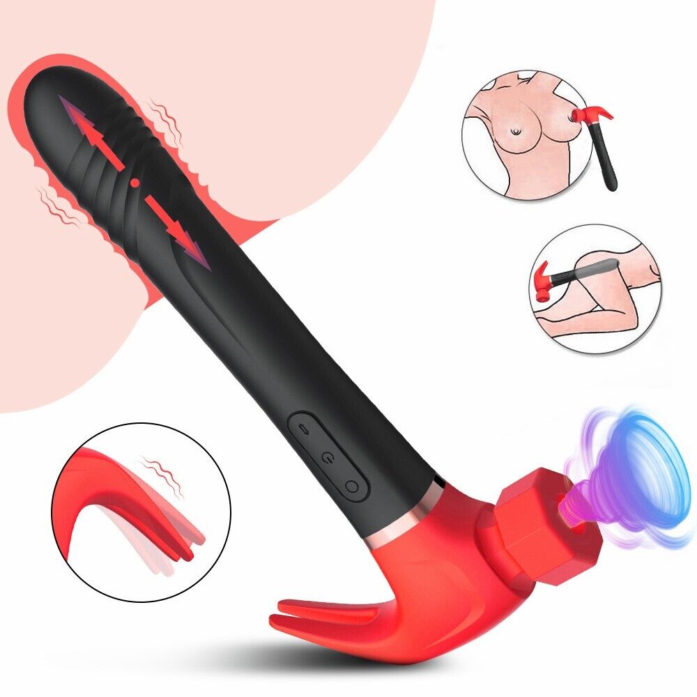 Sucking Hammer Vibrator G-Spot Dildo Telescopic Thrusting Sex Toys for Women Men eBay