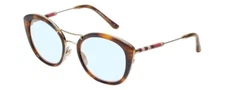 Burberry BE4251Q Ladies Blue Light Block Eyeglasses Cateye Tortoise Brown Gold