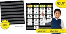 2 pocket charts - each 7 rows, teacher supply classroom 28x 28  