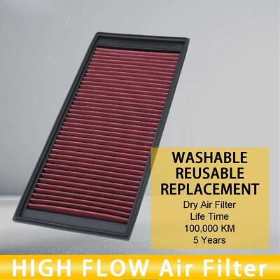 High Flow Air Filter Fits Air Intake System Air Filter Fits Non-woven,Rubber Red