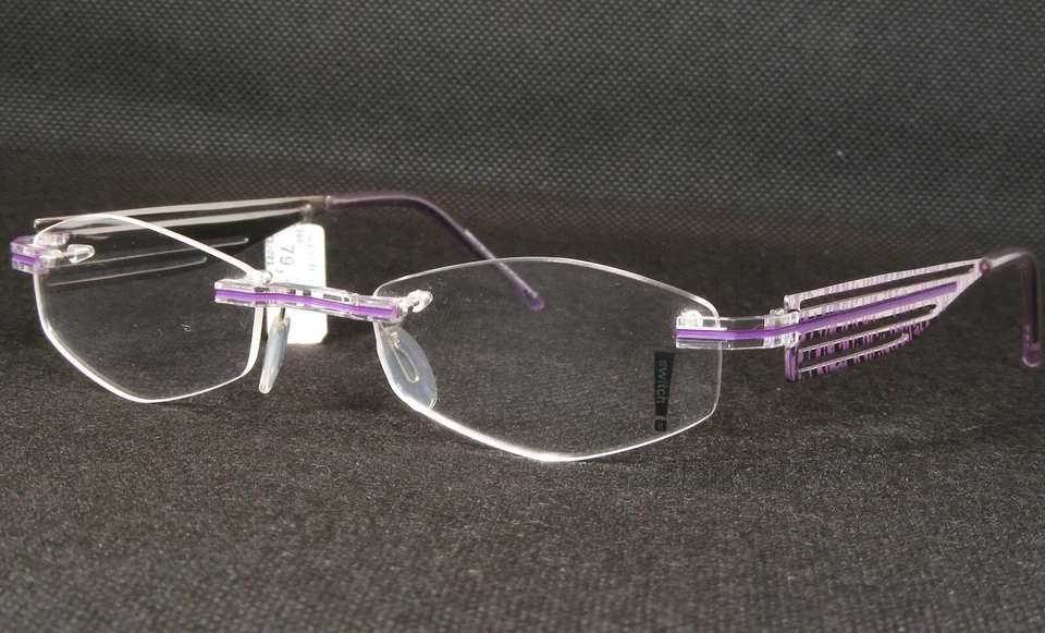 Switch it by EBM Combi 386 135 Púrpura ÚNICAS GAFAS RARAS 49-20-139mm Alemania Foto 2 de 4