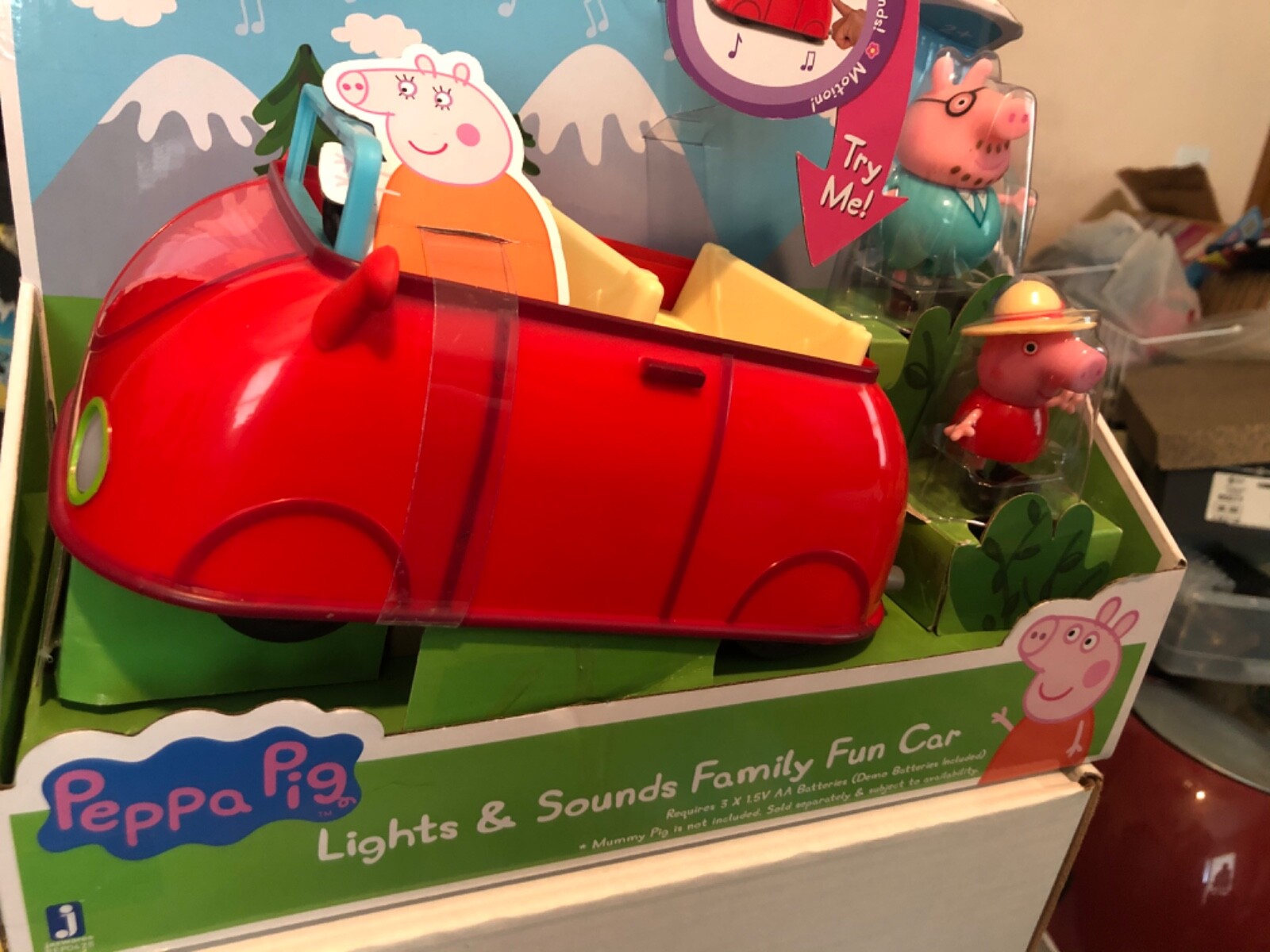 peppa pig lights & sounds family fun car