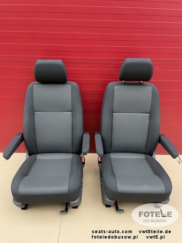 VW T6.1 Fahrer Beifahrersitz Sitze Sitz BRICKS Titanschwarz t5