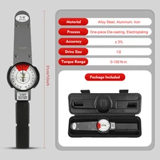 0-100N.m Dial Torque Wrench Indicator Cursor Spanner Meter Indicator measurement