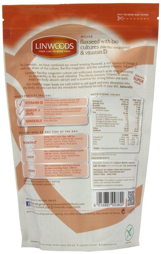 Linwoods Milled Flaxseed with Probiotic Bio Cultures & Vitamin D 360g - Picture 2 of 2