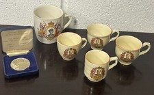 Royal Coronation Memorabilia Edward VIII Cups And Queen Elizabeth Mug Etc