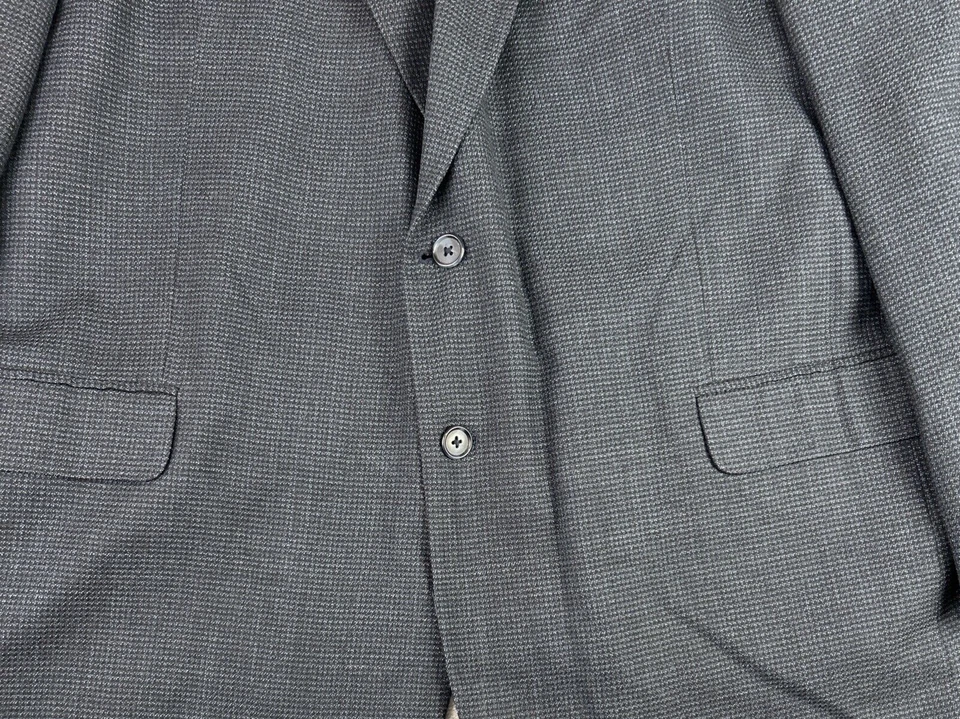 Alexander Lloyd Size 54R Sport Coat Navy Blue Silk Wool Blend Jacket Blazer - Image 3 of 4