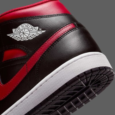 Nike Air Jordan 1 Mid Bred Twist Men's Black & Red Sports Sneaker