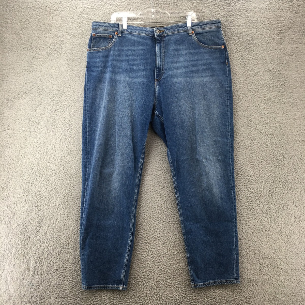 Asos Design Skinny Jeans Womens 18/32 Curve Blue Denim High Rise