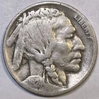 1924-D Buffalo Nickel Fine F Coin, Scratches #14367