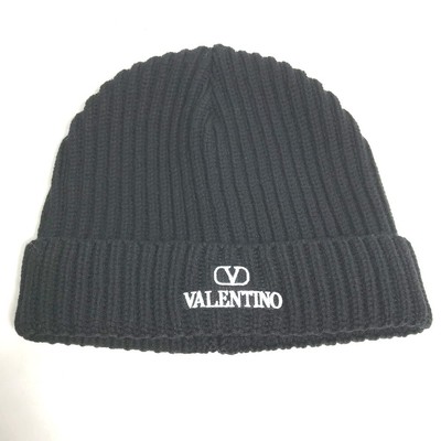 VALENTINO 1Y2HB01DFDK logo beanie hat knit hat knit cap Knit hat 