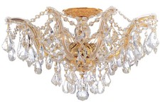Crystorama Lighting Group 4437-CL-MWP Maria Theresa 5 Light 19"W - Gold