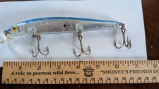 Pastel And Silver Plastic 6 1/2" Fishing Lure 3 Large Hooks 