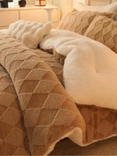 Tufted Fleece Comforter Set King - Super Soft Warm Fluffy Shaggy Bedding Sets...