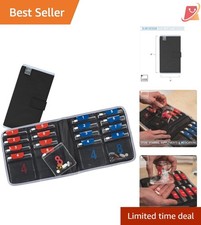 Travel Pill Organizer Polyester 16 Slot AM PM Color-coded Portable