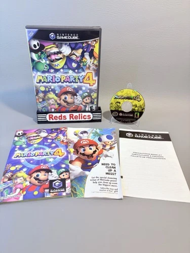 Mario Party 4 Nintendo GameCube Tested Complete CIB - Near Mint - Warranty