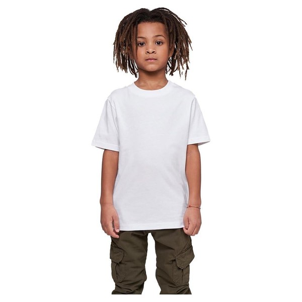 Jungen T-Shirt 100% Baumwolle Weiß GrößE 122/128 Build Your Brand Basic Tee-image