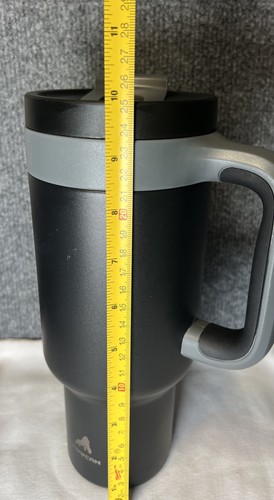 Bicchiere isolato Powcan 40 oz con manico e coperchio in cannuccia in metallo lavabile in lavastoviglie - Foto 12 di 12