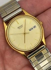 2002 Vintage Seiko Men's Day/Date w/Speidel Band - 7N43 Quartz - RUNS GREAT!