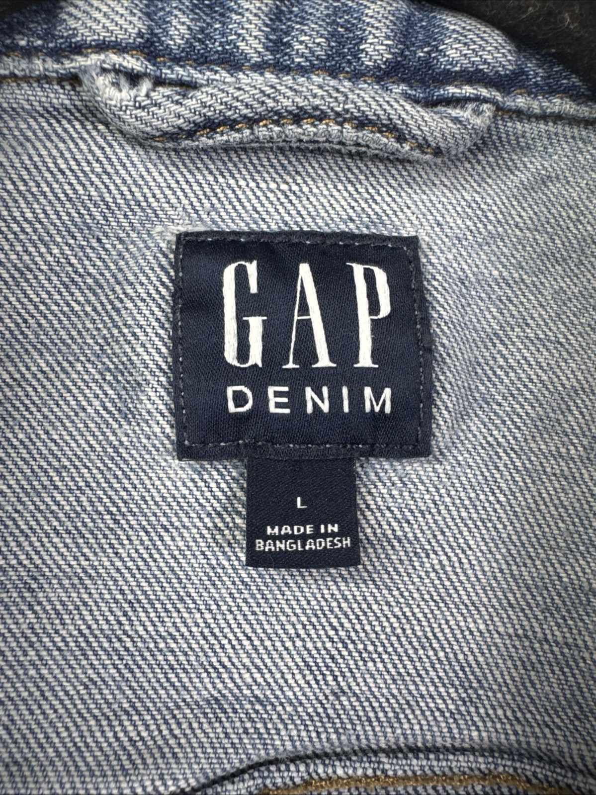 Gap Denim Jacket Medium Wash Button Front Icon Wo… - image 4