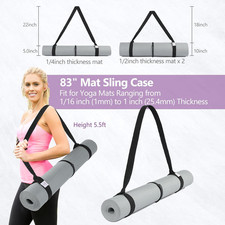 Yoga Mat Carrier Strap   Adjustable Sling for Large Mats  Pilates   Doubles as