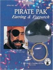 Adult Pirate Earring And Eyepatch Halloween Costume Accessories