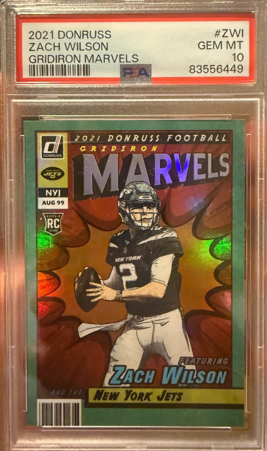 Zach Wilson Panini Donruss Gridiron Marvels #ZWI Base