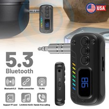 Bluetooth Transmitter Call Music Receiver AUX Adapter for Car Headphone iPod -US