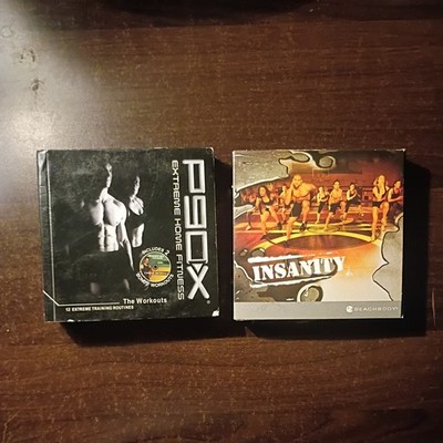 P90X & Insanity Lot of 2 DVD Sets Used Good Home Fitness