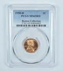 1950-D Lincoln Wheat Cent Boston Collection MS65 RD PCGS Blue Label