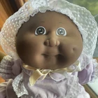 Cabbage Patch Kids Doll Babies Bean Bottom BBB African American Purple Dress 85