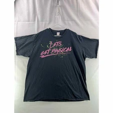 Port & Company Men T-Shirt 3XL Black Short Sleeve Crew Neck Graphic Pullover Tee