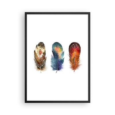 Wandbilder 50x70cm Poster Feder Vogel Farbe Wandposter Bilder Wall Art Wanddeko