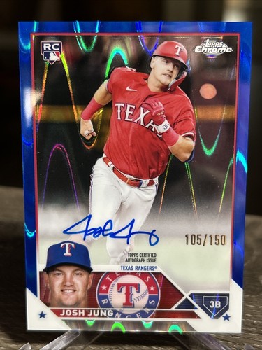 2023 Topps Chrome - RC Auto /150 Josh Jung #RA-JJ Blue RayWave Refrac PSA 10