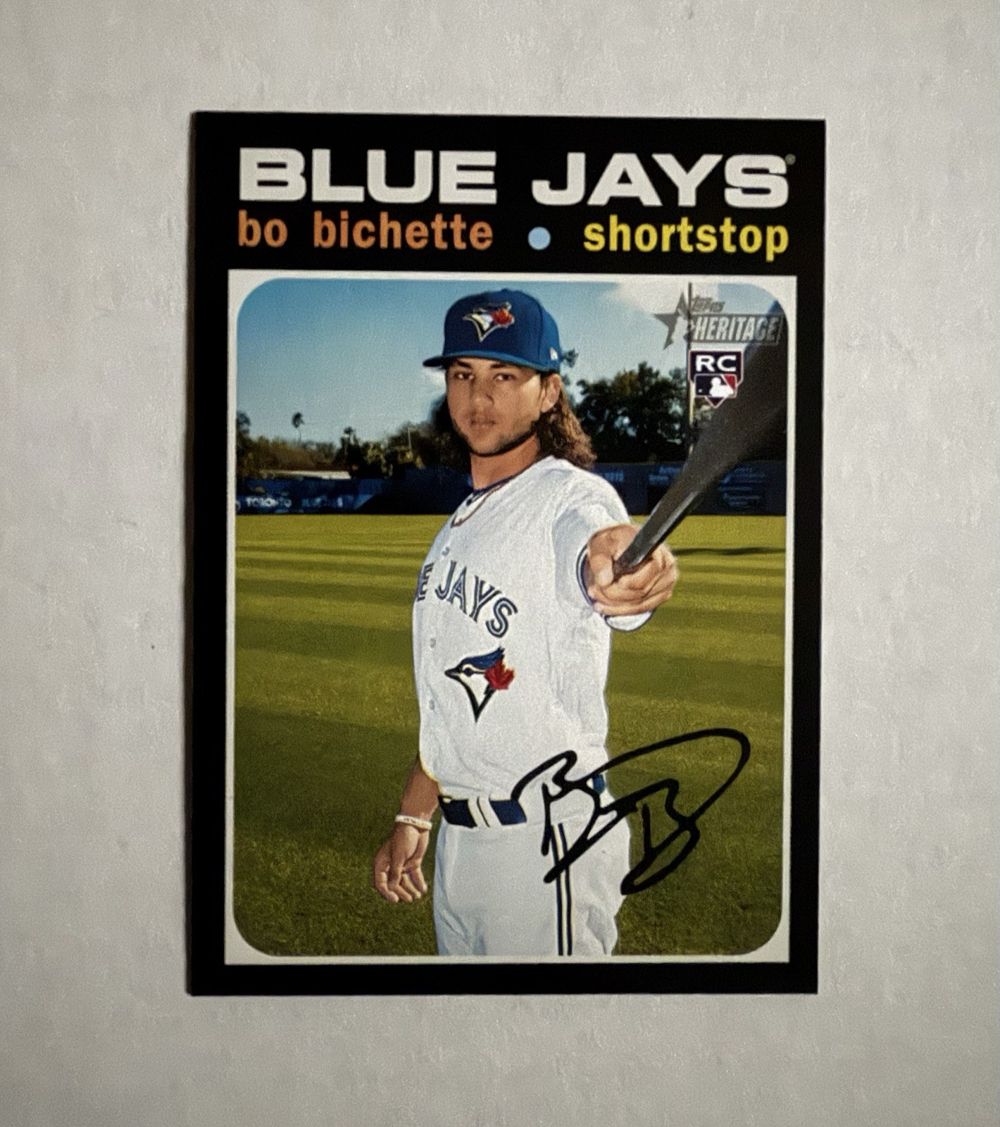 2020 Topps Heritage Bo Bichette RC Action Variation #52 Blue Jays