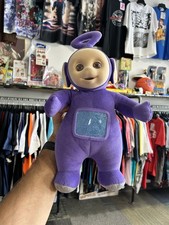 1998 Eden Teletubbies TINKY WINKY 15" Plush Doll Flocked Face Purple